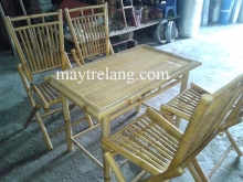 Bàn ghế tre xếp nan song
